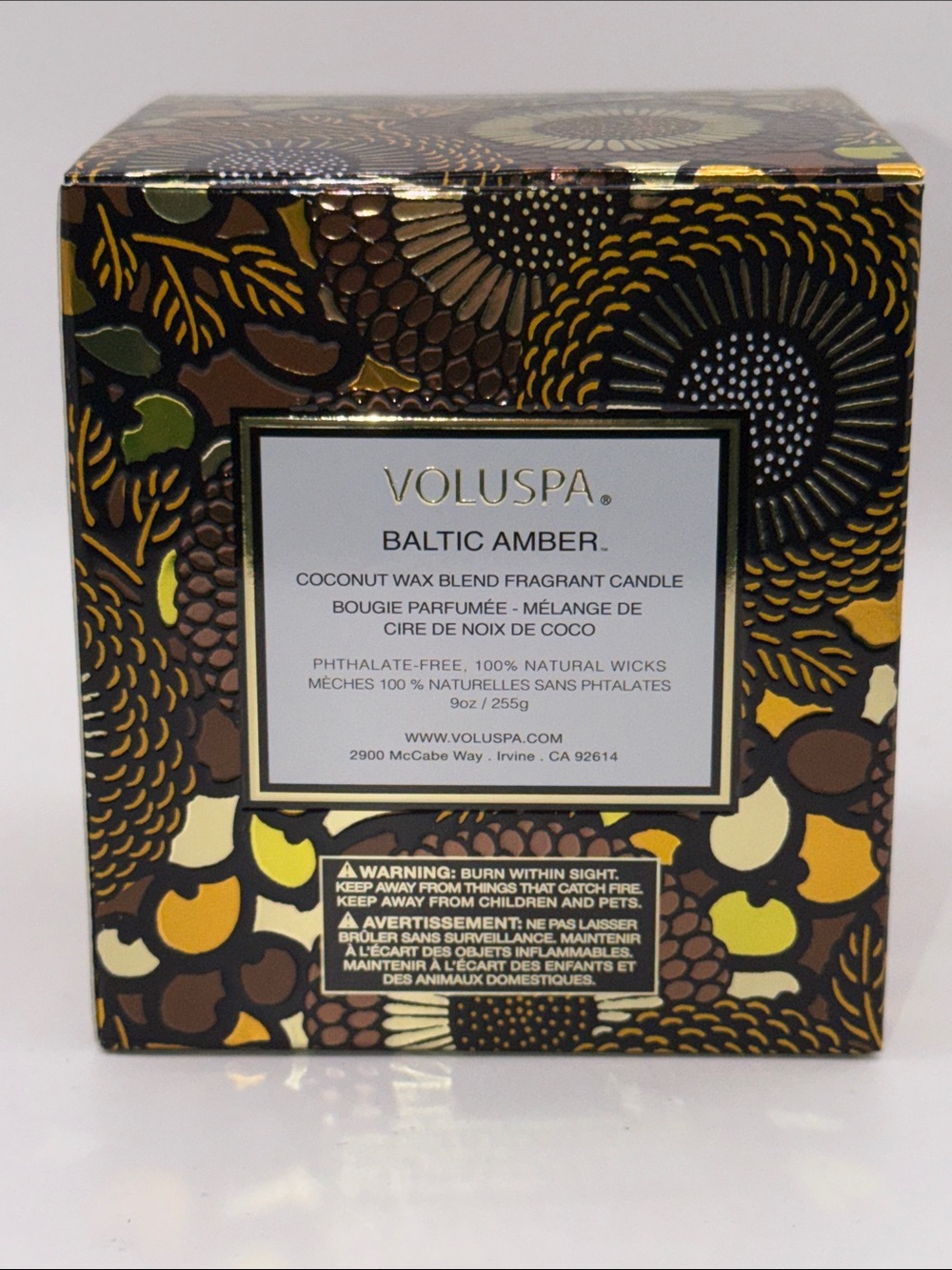 Voluspa Baltic Amber Candle FULL SIZE 9 Oz. From Japonica Collection! NEW IN BOX - Picture 9 of 10